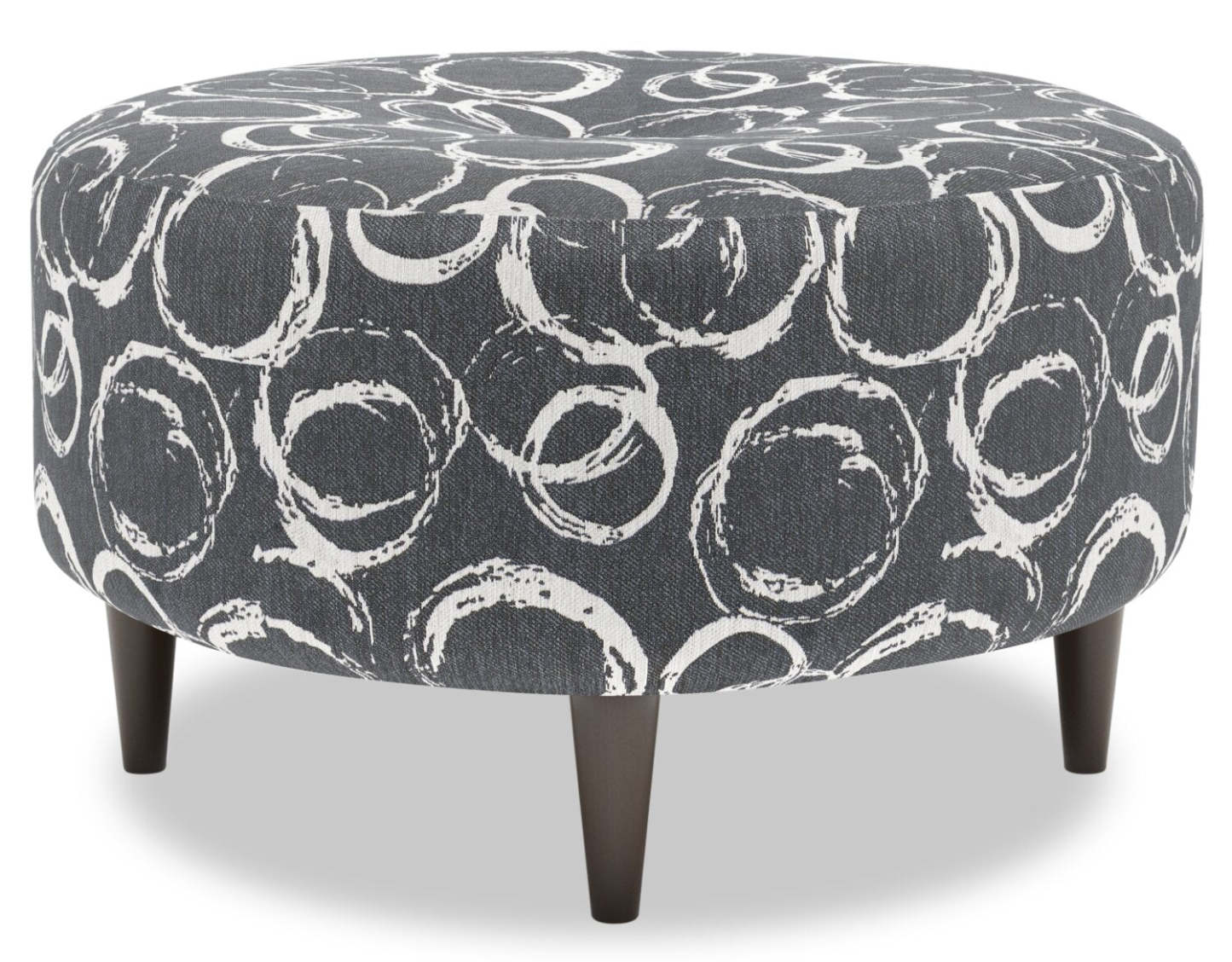 Pouf The Curve 31 en tissu, fabriqué au Canada par Sofa Lab (CURV1163) | Personnalisable