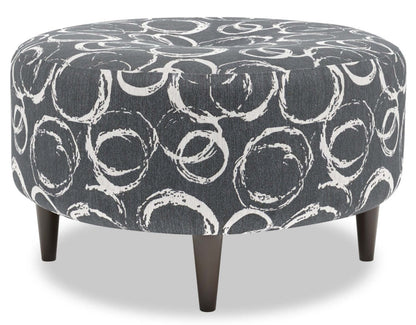 Pouf The Curve 31 en tissu, fabriqué au Canada par Sofa Lab (CURV1163) | Personnalisable