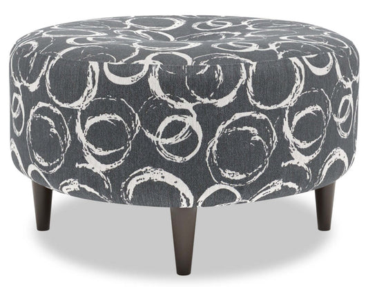 Pouf The Curve 31 en tissu, fabriqué au Canada par Sofa Lab (CURV1163) | Personnalisable