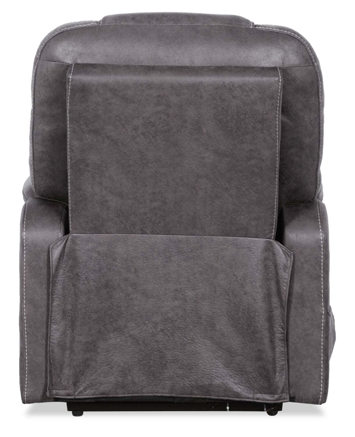 Fauteuil inclinable à relevage électrique Landon 34 en microfibre - Gris | Fauteuil inclinable électrique Landon de 34 po en microfibre - gris