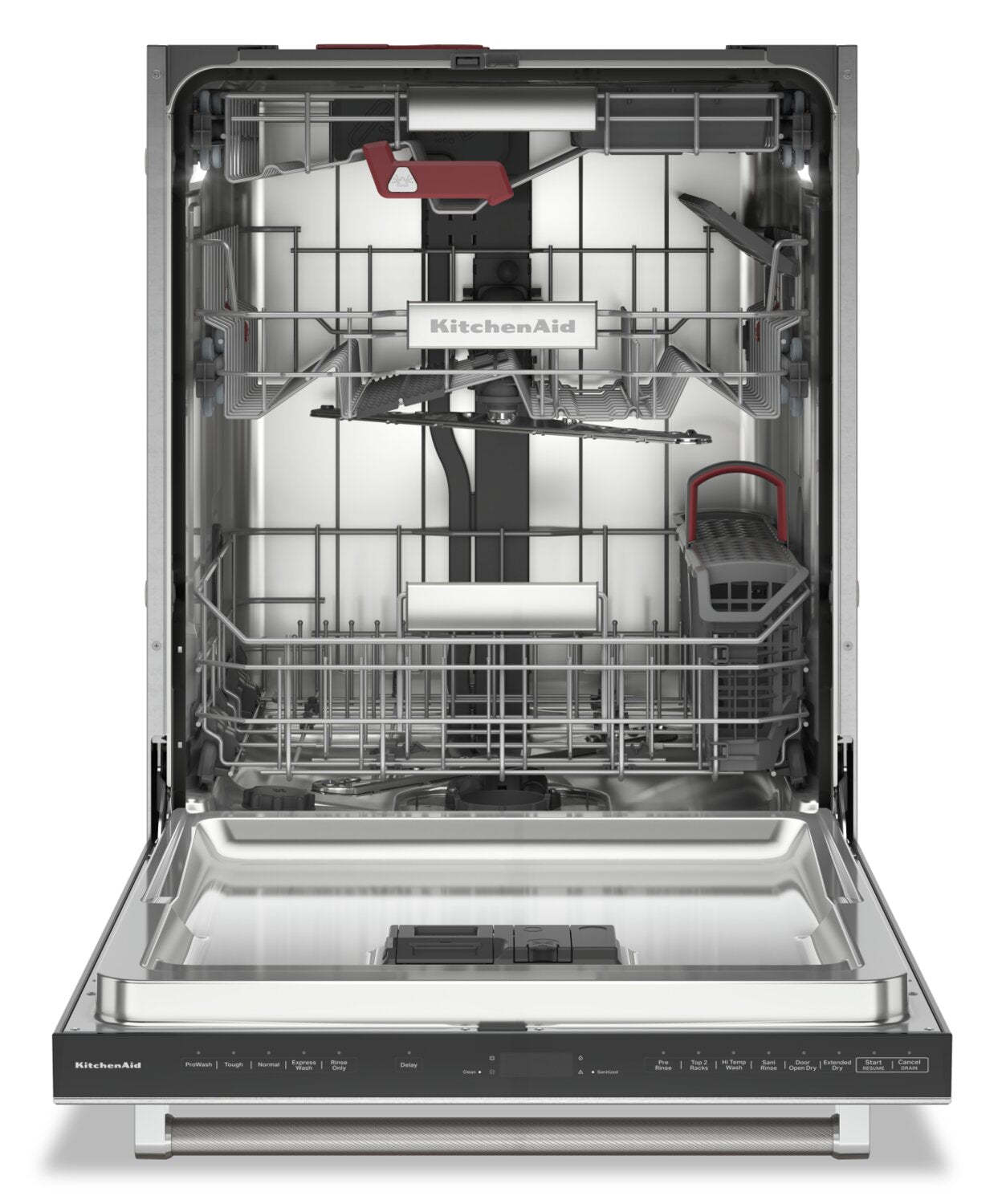 Lave-vaisselle encastré KitchenAid de 24 po et de 39 dBA avec commandes sur le dessus - acier inoxydable avec finition PrintShield™ - K…