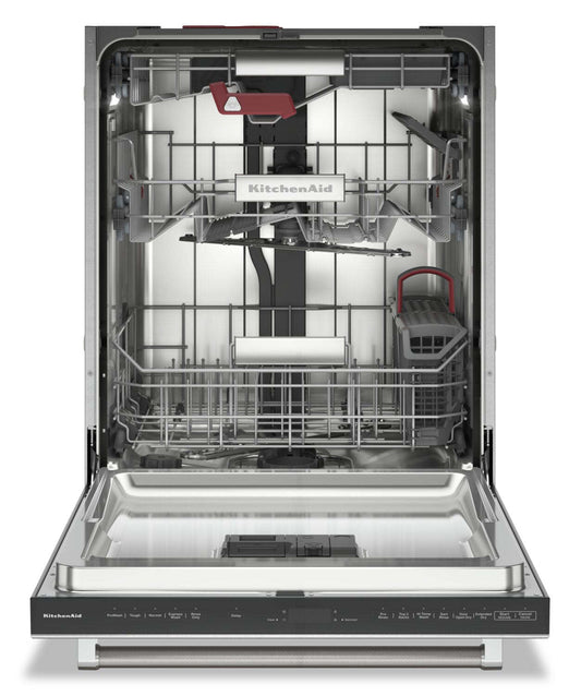 Lave-vaisselle encastré KitchenAid de 24 po et de 39 dBA avec commandes sur le dessus - acier inoxydable avec finition PrintShield™ - K…