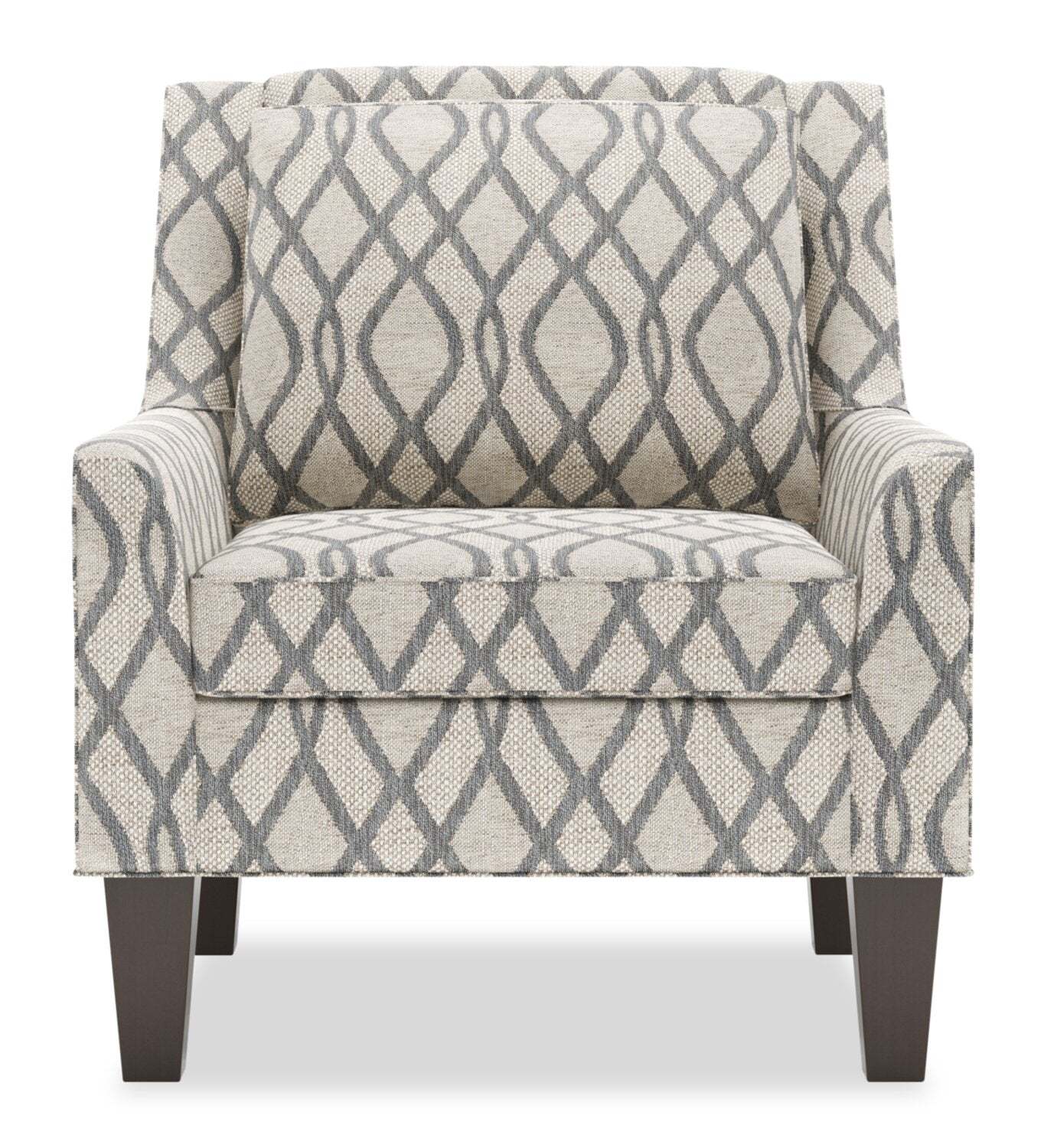 Fauteuil d’appoint club Sofa Lab personnalisable en tissu 29 po avec pattes en bois - Steel multicolore | Fauteuil d’appoint club Sofa Lab de 29 po fabriqué au Canada en tissu avec pattes en bois - Steel multicolore | CLUB1153