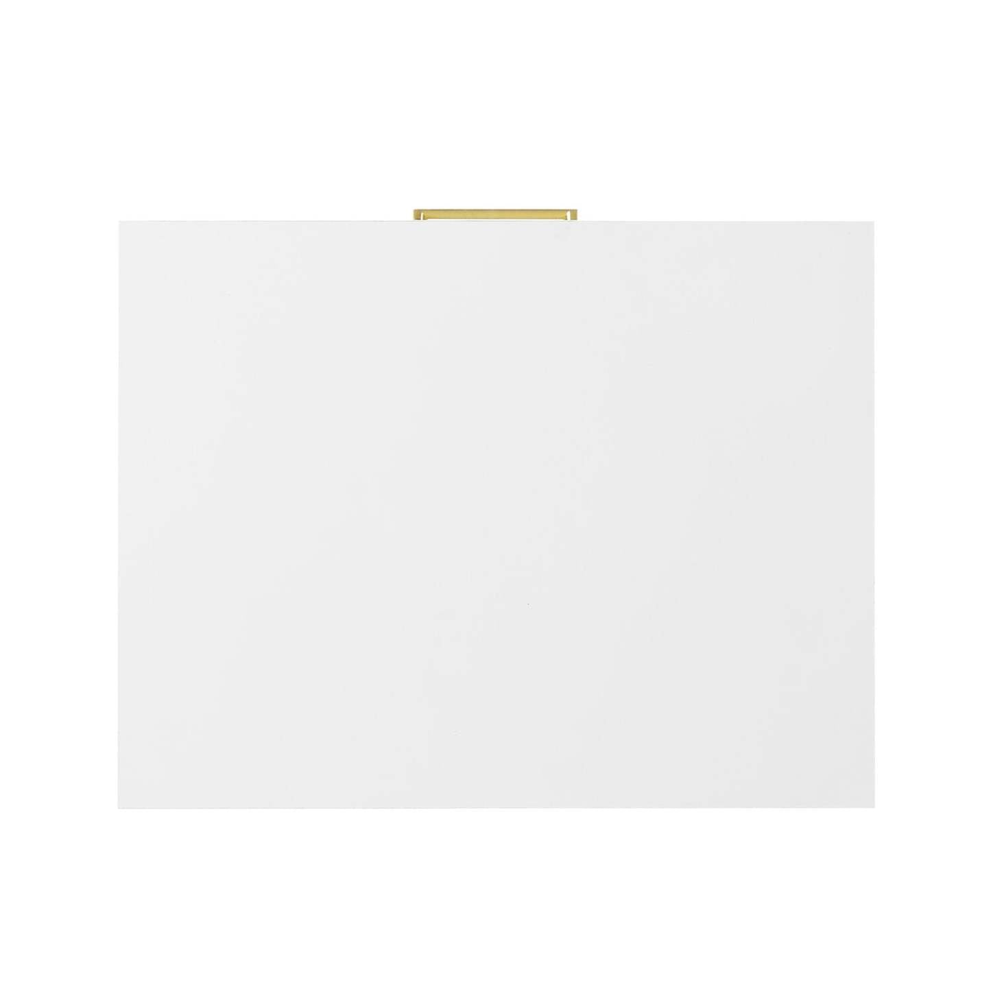 Table de chevet Alia à 2 tiroirs avec accents dorés, 18 L x 25,75 H - Blanc | Table de nuit Alia de 18 po (l) x 25,75 po (H) à 2 tiroirs avec touche dorée - blanche