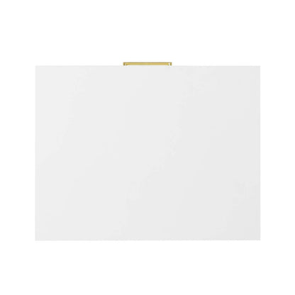 Table de chevet Alia à 2 tiroirs avec accents dorés, 18 L x 25,75 H - Blanc | Table de nuit Alia de 18 po (l) x 25,75 po (H) à 2 tiroirs avec touche dorée - blanche