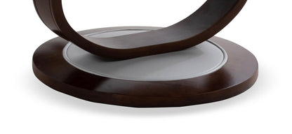 Fauteuil inclinable Maven antistress de 34,5 po en cuir véritable gris avec repose-pieds et base en bois et métal - gris