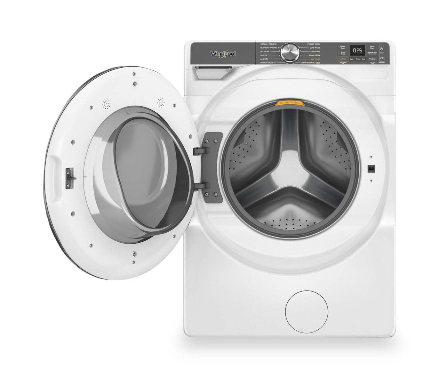 Laveuse Whirlpool à chargement frontal de 5,8 pi³ avec système de ventilation FreshFlowMC et lavage intelligent par IA - WFW6720RW | WFW6720W