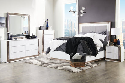 Ensemble d'édredon Elanna 4 pièces pour lit double/grand lit - Blanc | Ensemble d'édredon Elanna 4 pièces pour lit double ou grand lit - blanc | ELNNA4FQ