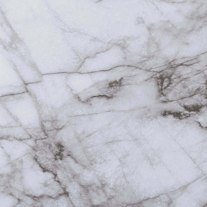 Evlin 42 L-Shaped Office Desk with Shelves - White Marble-Look|Bureau en forme de L Evlin de 42 po à tablettes - apparence marbre blanc