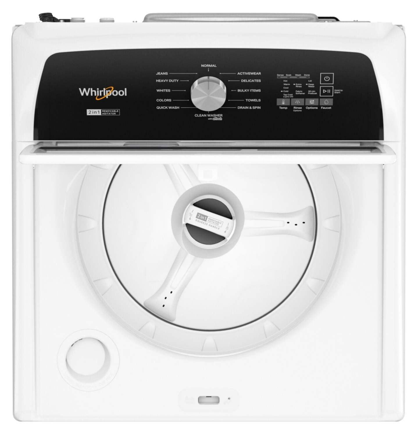 Laveuse Whirlpool à chargement par le haut de 5,4 pi³ - blanche - WTW5057LW | Whirlpool 5.4 Cu. Ft. Top-Load Washer - White - WTW5057LW