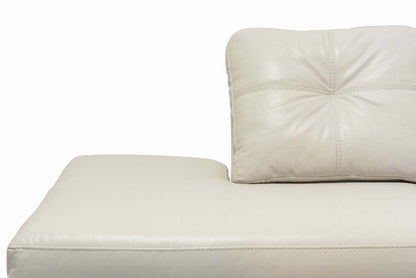 Fabriqué au Canada, canapé sectionnel de gauche Addison 2 pièces en tissu d’apparence cuir avec coussins de siège amovibles - beige