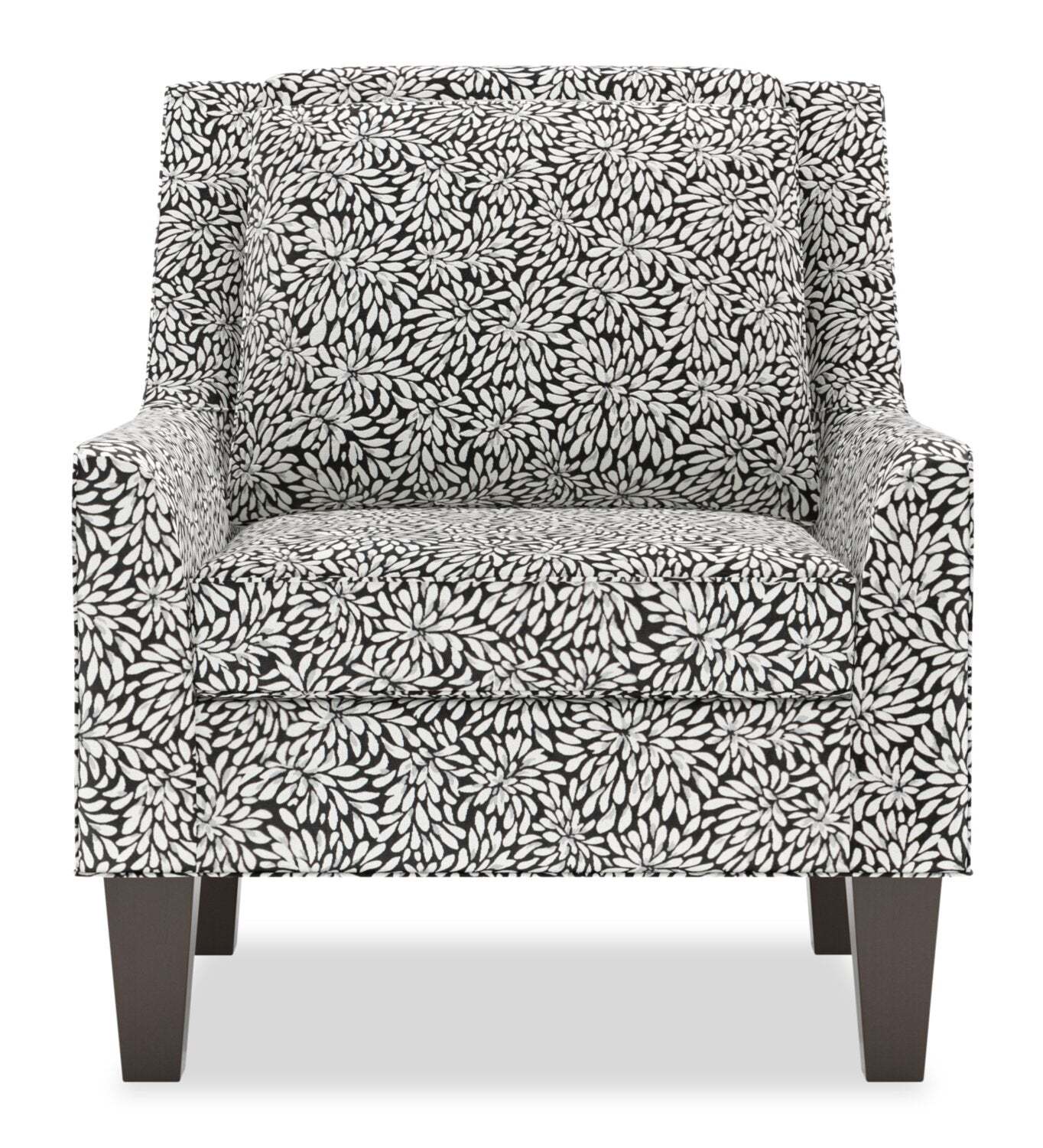 Fauteuil d'appoint club Sofa Lab personnalisable en tissu 29 po avec pattes en bois - Onyx multicolore | Fabriqué au Canada Sofa Lab Fauteuil d'appoint personnalisable en tissu Club 29 avec pieds en bois - Onyx multicolore | CLUB1146