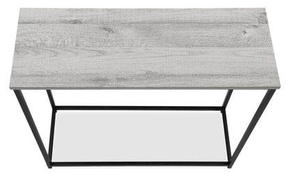 Alma 31.5 Modern Sofa Table - Grey with Black Metal Frame|Table de salon moderne Alma de 31,5 po - grise avec armature en métal noir