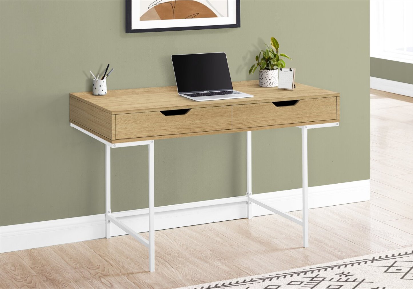 Bureau Butler 47.25 avec 2 tiroirs - Naturel|Bureau Butler de 47,25 po à 2 tiroirs - naturel