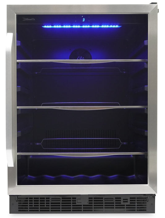 Silhouette Riccotta 23.8 5.7 Cu. Ft. Single-Door Beverage Centre - Stainless Steel - SBC057D1BSS | Refroidisseur à boissons Riccotta de Silhouette de 5,7 pi³ et de 23,8 po à 1 porte - acier inoxydable…