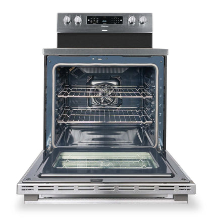 Cuisinière électrique Hisense de 5,8 pi³ avec friture à air et convection européenne - acier inoxydable - HBE3501C… | Hisense 5,8 Cu. Fort. Cuisinière électrique avec friture à air et convection européenne - Acier inoxydable - HBE3501C…