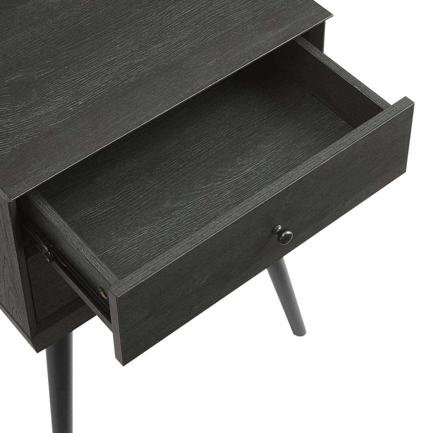 Table de nuit Mori à 2 tiroirs, 18 L x 25,75 H - Noir | Table de nuit Mori de 18 po (l) x 25,75 po (H) à 2 tiroirs - noire
