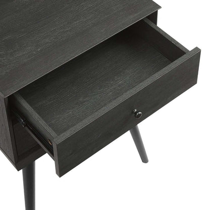 Table de nuit Mori à 2 tiroirs, 18 L x 25,75 H - Noir | Table de nuit Mori de 18 po (l) x 25,75 po (H) à 2 tiroirs - noire