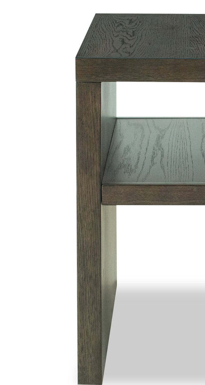 Table de fauteuil moderne Hatfield de 18 po en bois massif - brun champêtre