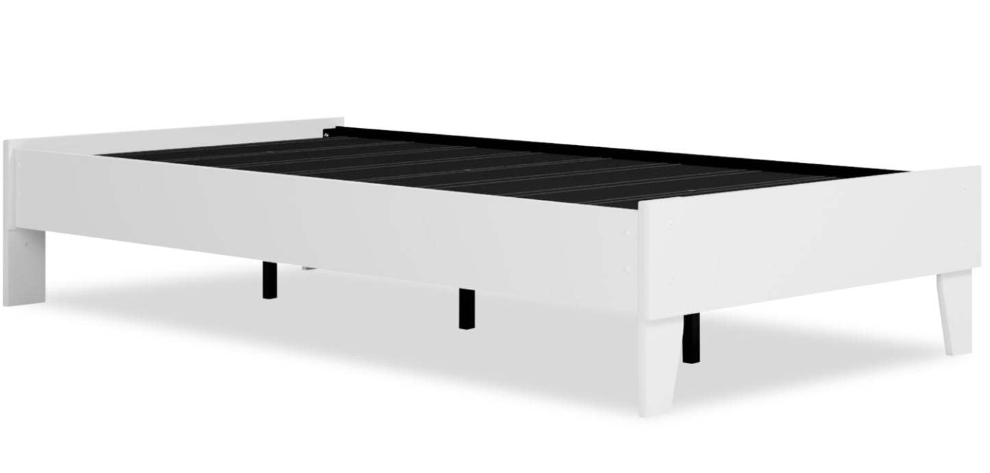 Lit plateforme Wolf pour enfants, blanc - taille simple | Lit plateforme Wolf pour enfants, blanc - format lit simple