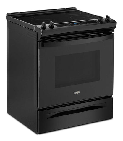 Cuisinière électrique Whirlpool de 4,8 pi³ avec nettoyage automatique - noire - YWEE515S0LB | Bain à remous 4,8 Cu. Fort. Cuisinière électrique avec autonettoyage - Noir - YWEE515S0LB