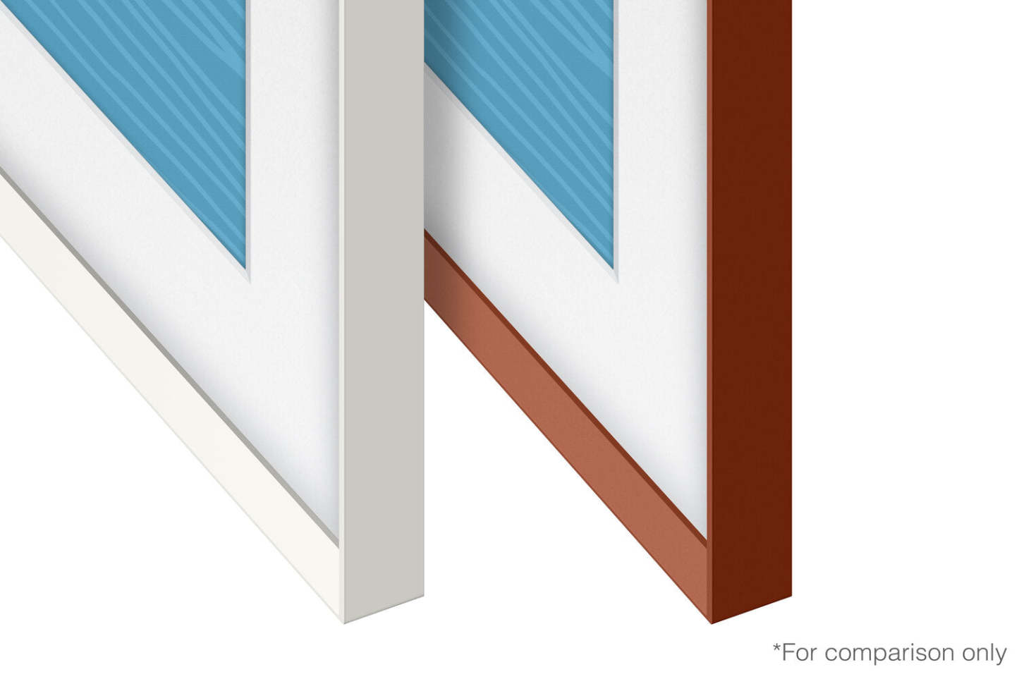 Cadre personnalisable Samsung pour téléviseur The Frame 43 - Blanc moderne | SCFA43WT