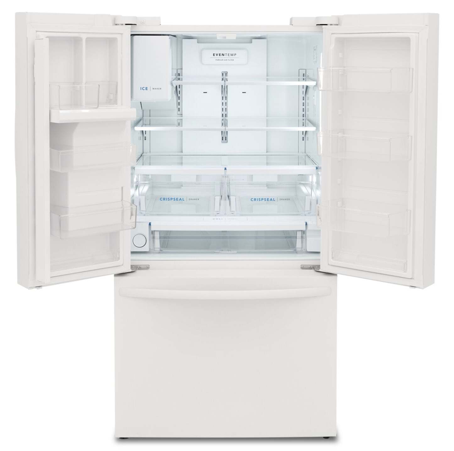 Réfrigérateur Frigidaire de 36 po et de 27,8 pi³ à profondeur standard à portes françaises - blanc - FRFS2823AW | Frigidaire 36 27,8 pi³ Réfrigérateur à portes françaises de profondeur standard - blanc …