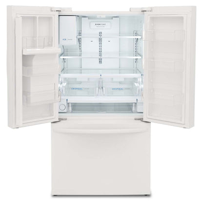 Réfrigérateur Frigidaire de 36 po et de 27,8 pi³ à profondeur standard à portes françaises - blanc - FRFS2823AW | Frigidaire 36 27,8 pi³ Réfrigérateur à portes françaises de profondeur standard - blanc …