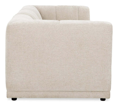 Sofa modulaire Oaklyn Kort & Co. de 109 po en tissu avec coussins de siège capitonnés - beige
