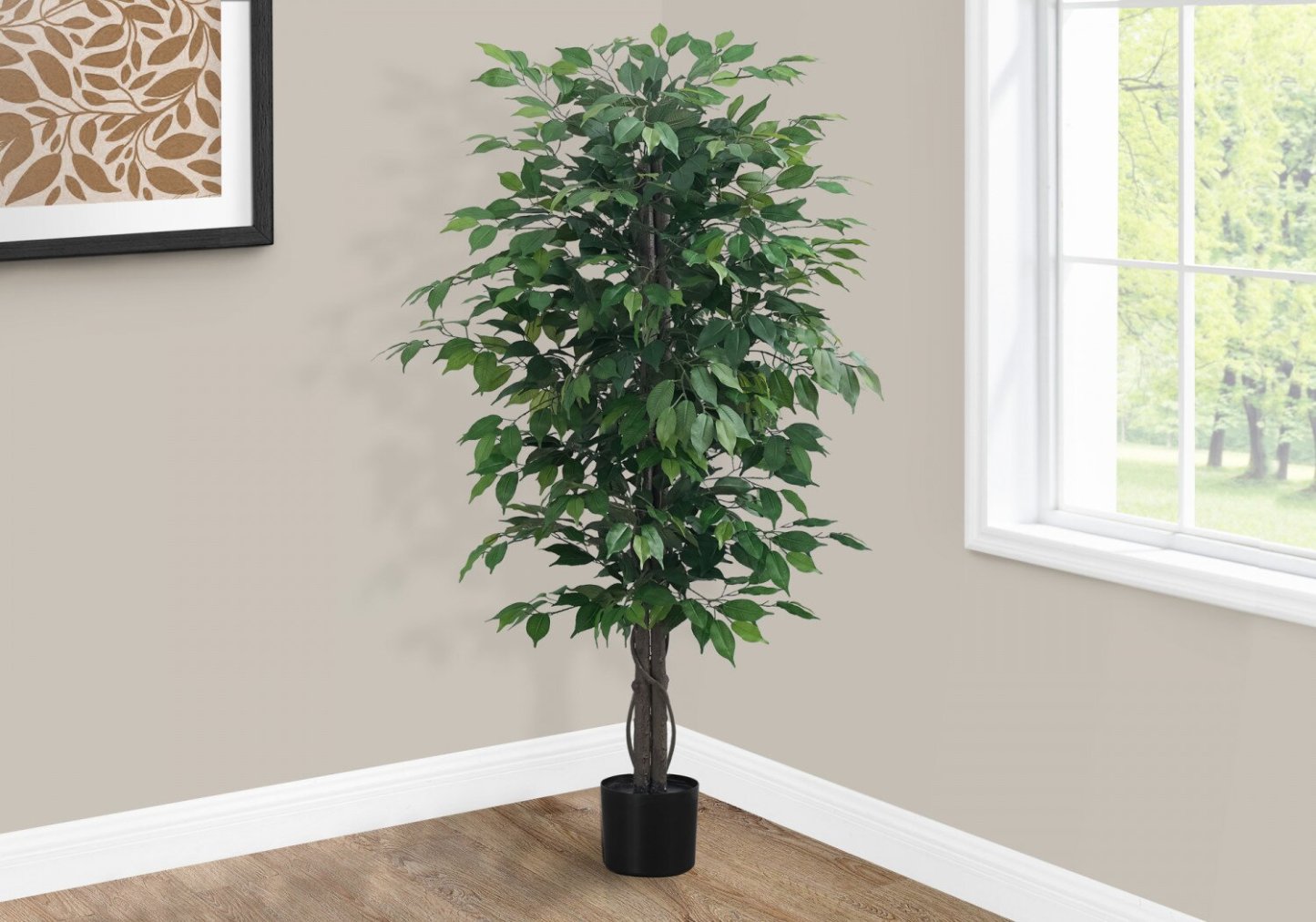 58 Ficus artificiels en 6 pots | Ficus artificiel de 58 po en pot de 6 po