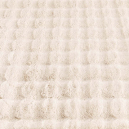 Tapis à bulles en fausse fourrure ivoire avec envers en mousse à mémoire de forme – 5' x 7' | Tapis Bubble en fausse fourrure ivoire avec revers en mousse à mémoire de forme - 5 pi x 7 pi | BUBBIV06