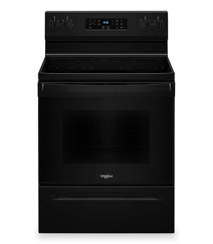 Cuisinière électrique Whirlpool de 30 po et de 5,3 pi3 avec 5 éléments - noire - YWFES3330RB | Whirlpool 30 5.3 Cu. Ft. Electric Range with 5 Elements - Black - YWFES3330RB