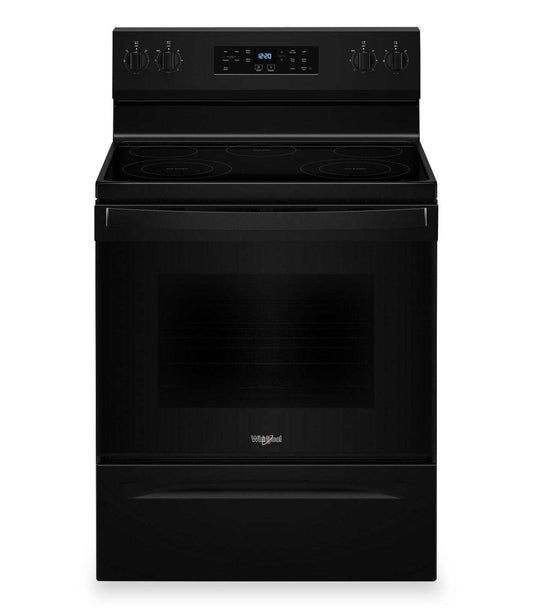Cuisinière électrique Whirlpool de 30 po et de 5,3 pi3 avec 5 éléments - noire - YWFES3330RB | Whirlpool 30 5.3 Cu. Ft. Electric Range with 5 Elements - Black - YWFES3330RB