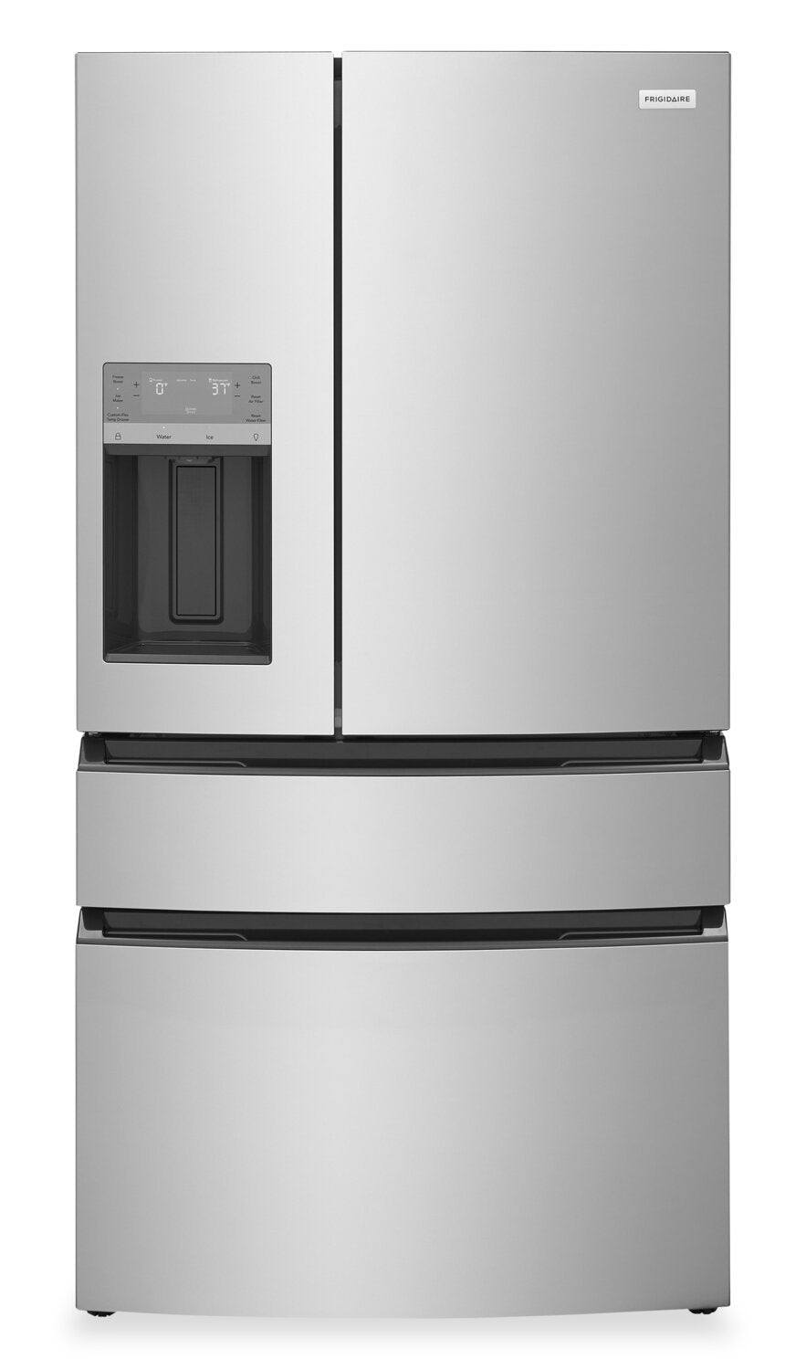 Réfrigérateur Frigidaire de 36” et de 26 pi3 à 4 portes françaises - acier inoxydable résistant aux traces de doigts - FRMS2733AV  | Frigidaire 36” 26 Cu. Ft. 4-Door French Door Refrigerator - Fingerprint Stainless Steel - FRMS2733AV