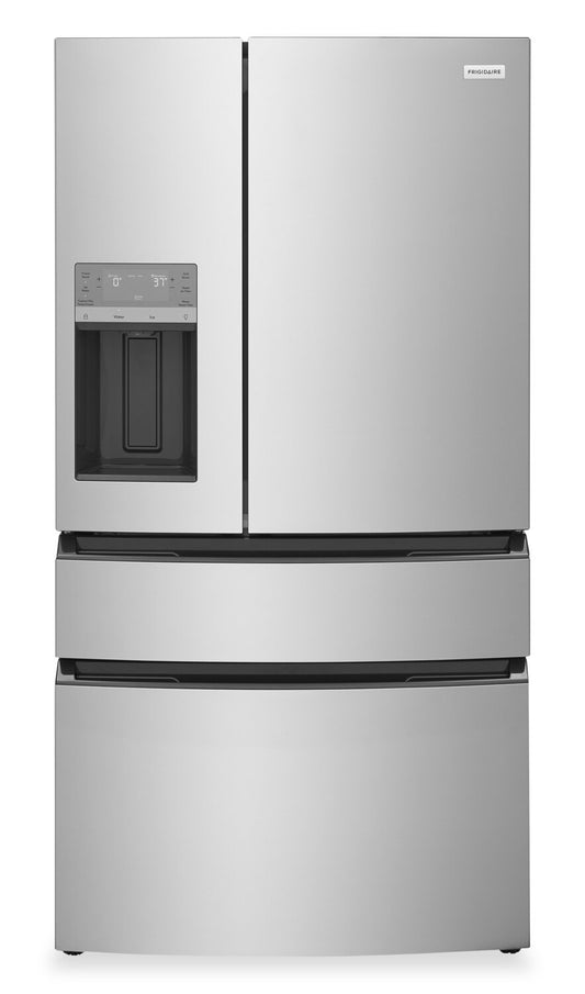 Réfrigérateur Frigidaire de 36” et de 26 pi3 à 4 portes françaises - acier inoxydable résistant aux traces de doigts - FRMS2733AV  | Frigidaire 36” 26 Cu. Ft. 4-Door French Door Refrigerator - Fingerprint Stainless Steel - FRMS2733AV