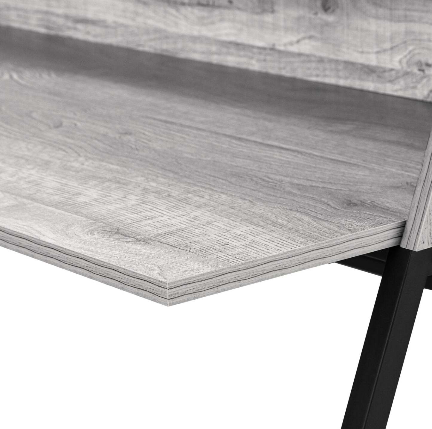 Bureau Lawson 47.25 avec petite niche - Gris|Bureau Lawson de 47,25 po avec petite crédence - gris