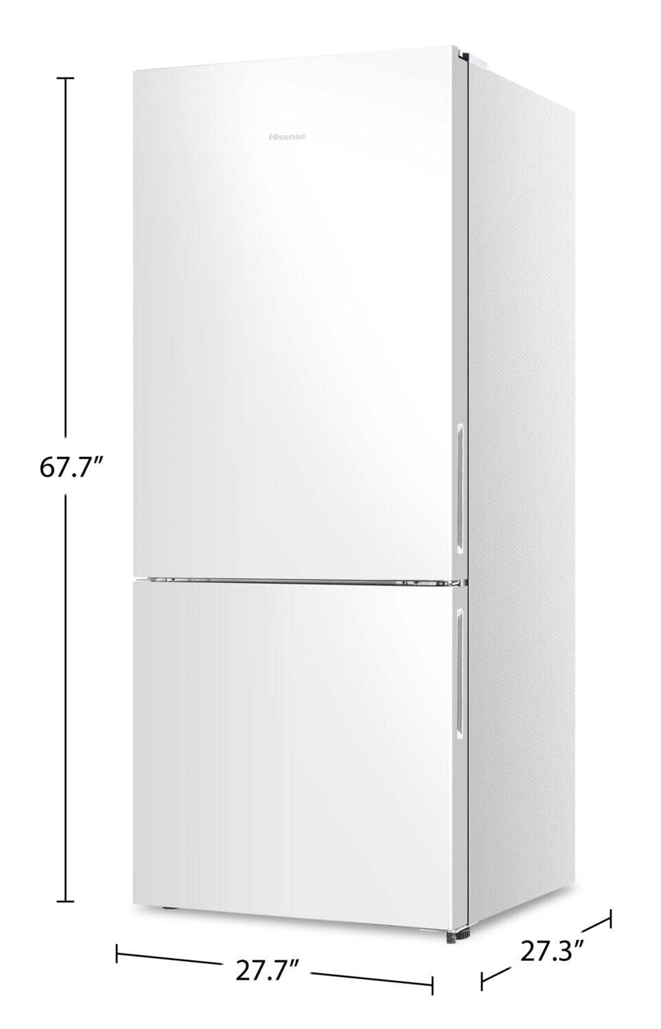 Réfrigérateur Hisense de 27,7 pi³ et de 14,7 po à congélateur inférieur - blanc - RB15A2CWE | Hisense 27.7 14.7 Cu. Ft. Bottom-Mount Refrigerator - White - RB15A2CWE