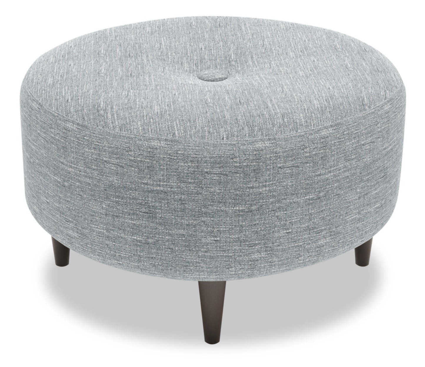 Fabriqué au Canada Sofa Lab personnalisable Pouf The Curve 31 en tissu d'apparence lin - Luna gris étain | Pouf The Curve de Sofa Lab de 31 po fabriqué au Canada en tissu d'apparence lin - gris Luna Pewter | CURV2291