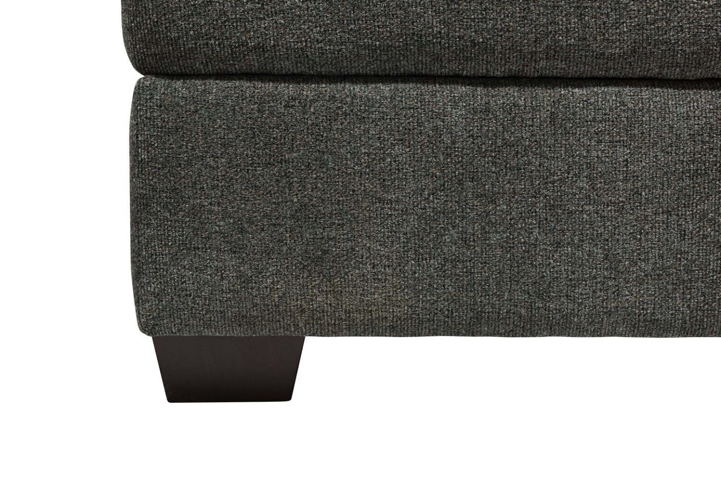 Made in Canada Verona 44 Linen-Look Fabric Storage Ottoman - Charcoal Grey | Pouf de rangement Verona de 44 po fabriqué au Canada en tissu d’apparence lin - gris anthracite