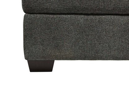 Made in Canada Verona 44 Linen-Look Fabric Storage Ottoman - Charcoal Grey | Pouf de rangement Verona de 44 po fabriqué au Canada en tissu d’apparence lin - gris anthracite