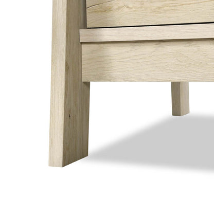 Kyree 59.06 Bureau de direction avec 4 tiroirs – Châtaignier crayeux | Bureau de direction Kyree de 59,06 po à 4 tiroirs - marron blanc