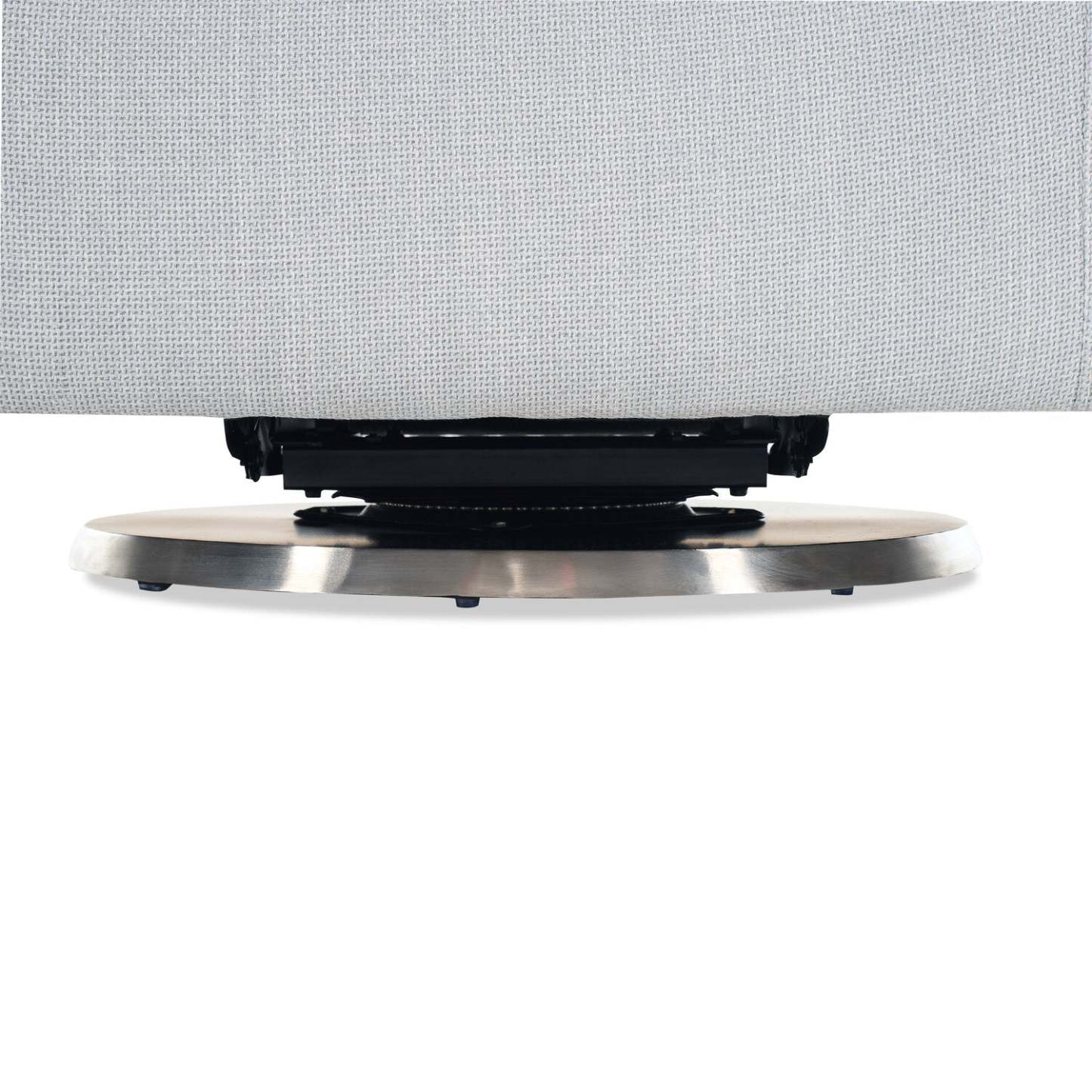 Ellie 29 Linen-Look Fabric Swivel Glider Accent Chair with Wingback and Recessed Arms - Grey | Fauteuil d’appoint à oreilles coulissant et pivotant Ellie de 29 po en tissu d’apparence lin avec accoudoirs en retrait - gris