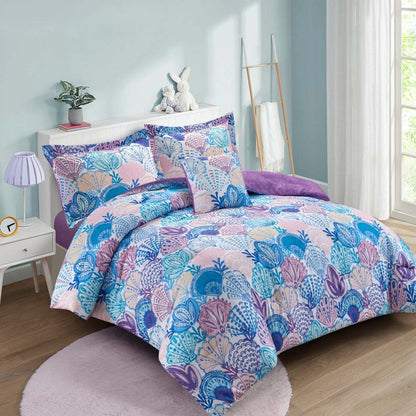 Ensemble d'édredon complet 4 pièces Coraline | Ensemble d'édredon Coraline 4 pièces pour lit double