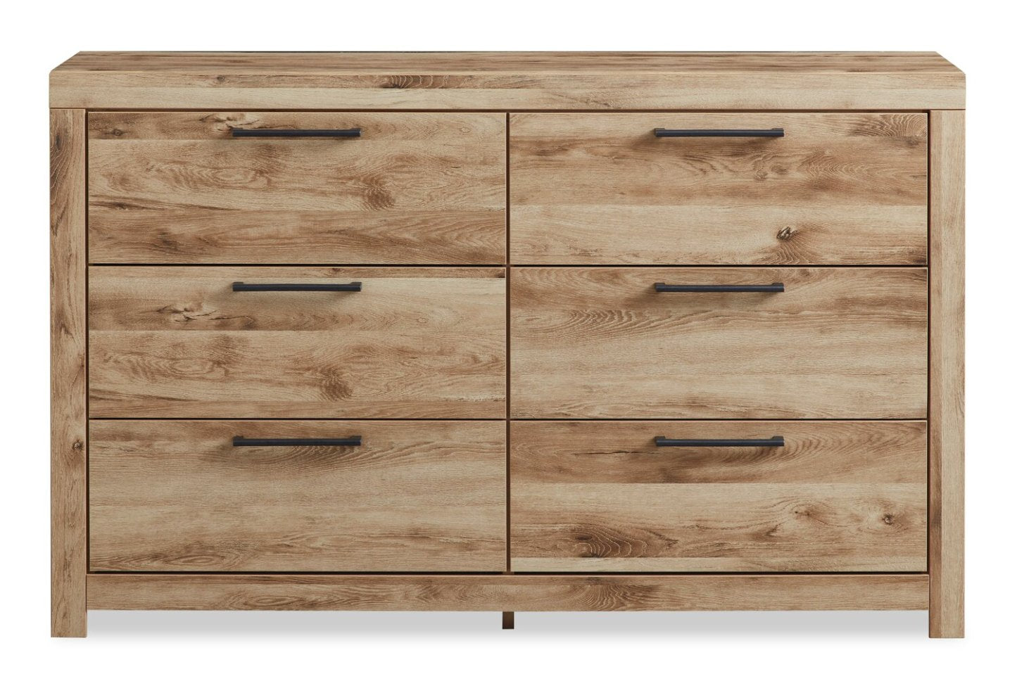 Commode à 6 tiroirs pour chambre à coucher Derekson, 58,7 L x 36,4 H - Naturel | Commode Derekson de 58,7 po (L) x 36,4 po (H) à 6 tiroirs pour la chambre à coucher - naturelle