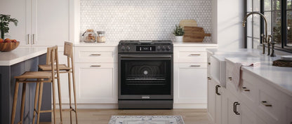 Cuisinière à gaz Frigidaire Gallery de 6 pi³ avec convection totale et friture à air - finition résistante aux taches® noire…