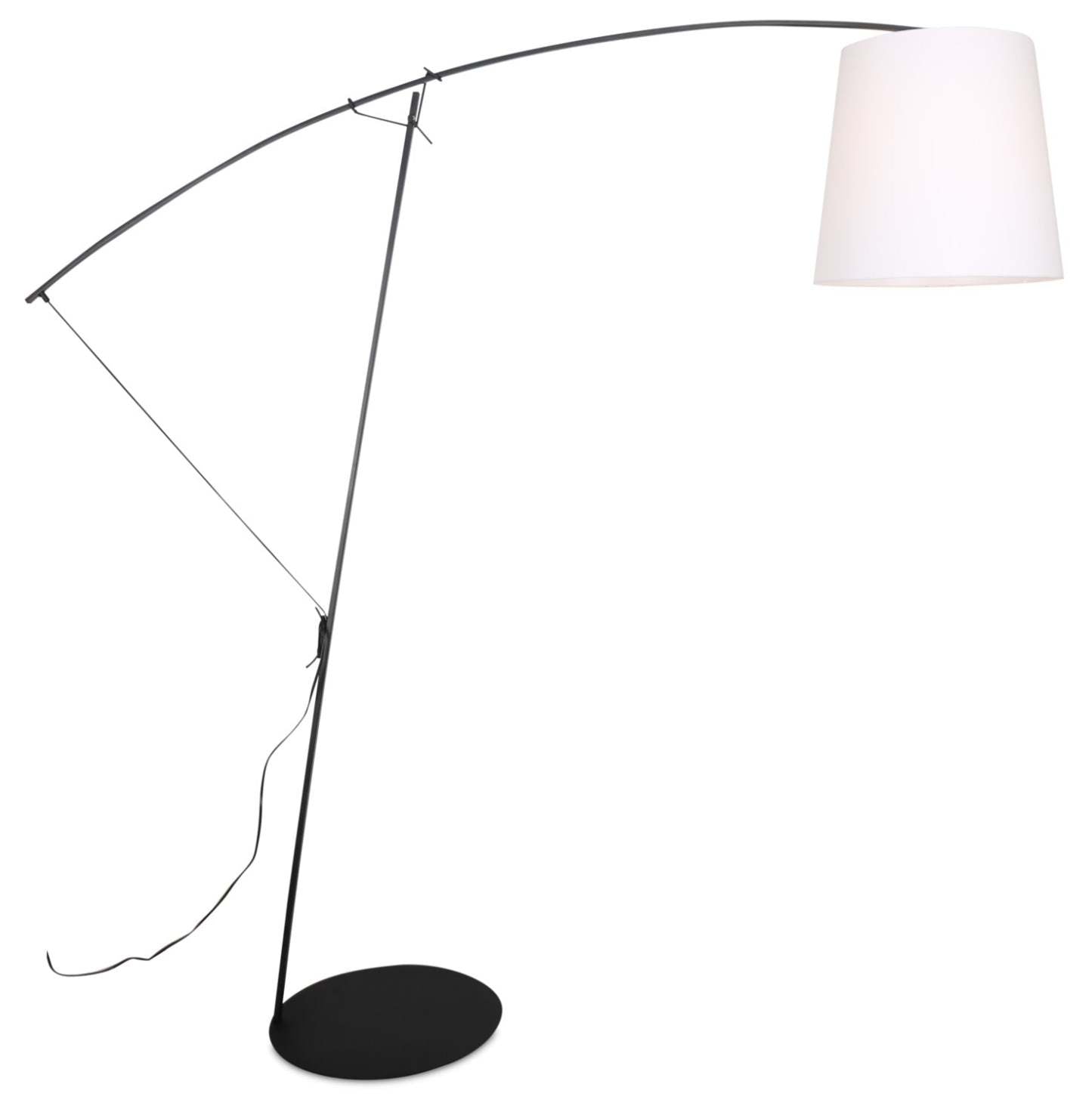 Charley 85.5 Lampadaire Arc en Métal Noir | Lampe à pied arquée Charley de 85,5 po en métal noir
