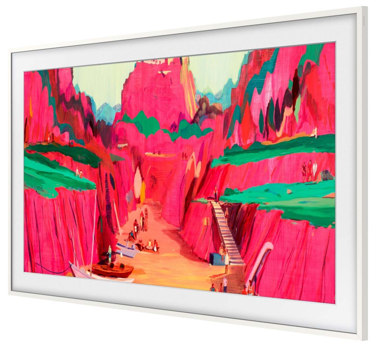 Cadre décoratif personnalisable pour téléviseur The Frame Pro de 75 po de Samsung - blanc moderne