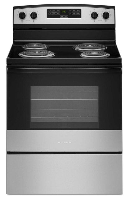 Amana 4,8 Cu. Fort. Cuisinière électrique - Acier inoxydable - YACR4303MMS | Cuisinière électrique Amana de 4,8 pi³ - acier inoxydable - YACR4303MMS