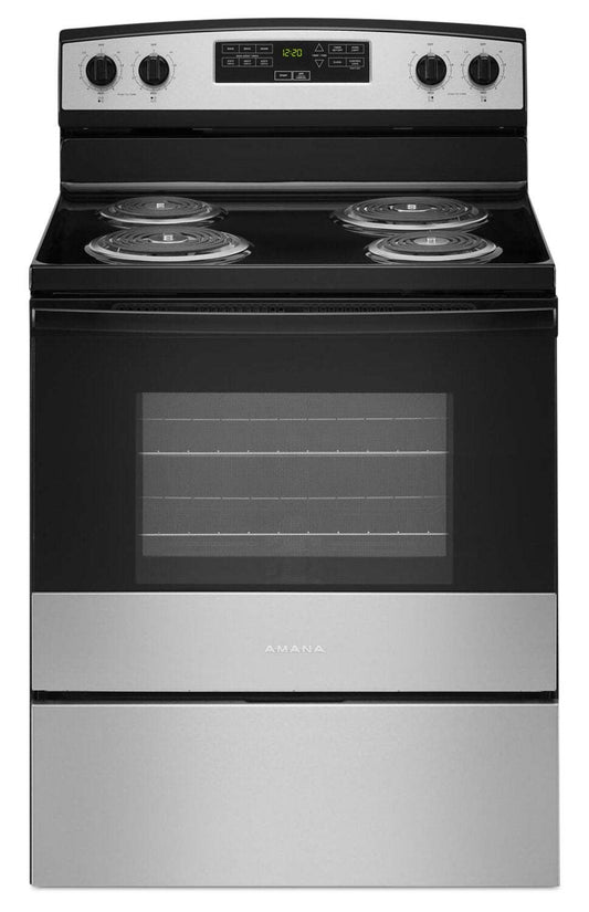 Amana 4,8 Cu. Fort. Cuisinière électrique - Acier inoxydable - YACR4303MMS | Cuisinière électrique Amana de 4,8 pi³ - acier inoxydable - YACR4303MMS