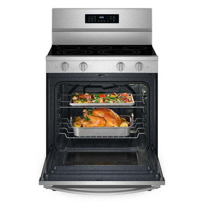 Cuisinière électrique Whirlpool de 30 po et de 5,3 pi3 avec friture à air sans préchauffage - acier inoxydable - YWFES7030SZ | Whirlpool 30 5.3 Cu. Ft. Electric Range with No Preheat Air Fry - Stainless Steel - YWFES7030SZ